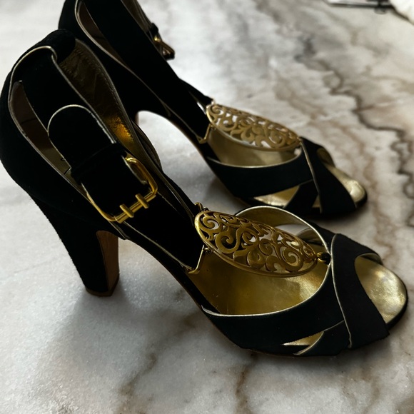 Guiseppe Zanotti Black Suede Sandals - Picture 8 of 13